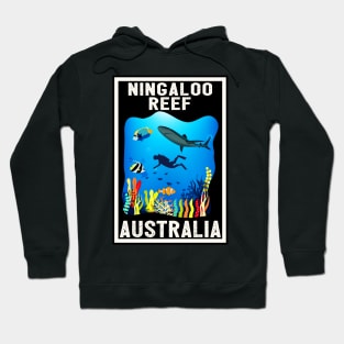 Ningaloo Reef Scuba Diving Western Australia Vintage Style Vacation Fish Coral Reef Hoodie